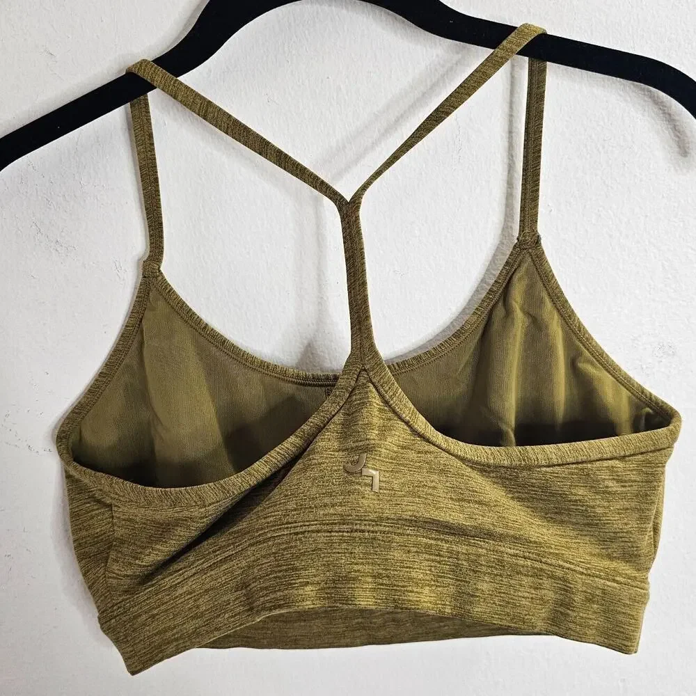 Joy Lab Olive Green Racer Back Spaghetti Strap Sports Bra Medium